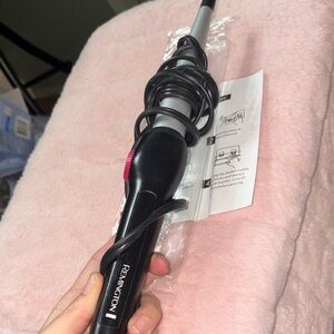 3 for $20! Offers! Remington Black Curling Wand with Silver Barrel and Pink Dial